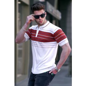 Madmext 5733 Erkek Polo Yaka Fermuarlı Tişört