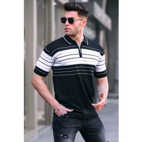 Madmext 5733 Erkek Polo Yaka Fermuarlı Tişört