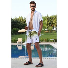 Madmext 5778 Sarı Basic Cepli Deniz Şortu