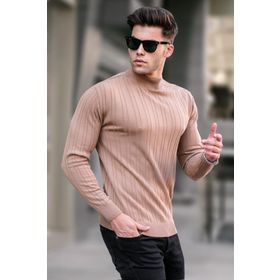 Madmext 5786 Bej Erkek Triko Kazak