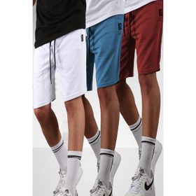 Madmext 5790 Beyaz - Mavi - Bordo 3'lü Erkek Şort
