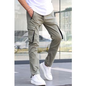Madmext 5791 Füme Kargo Cep Erkek Jogger Pantolon