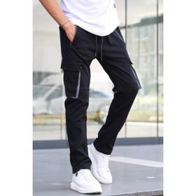 Madmext 5791 Siyah Kargo Cep Jogger Pantolon