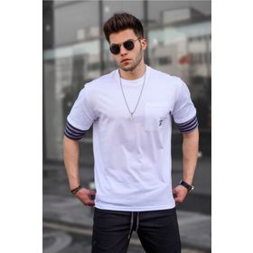 Madmext 5806 Erkek Beyaz T-shirt