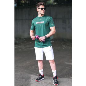 Madmext 5814 Erkek Baskılı Yeşil T-shirt