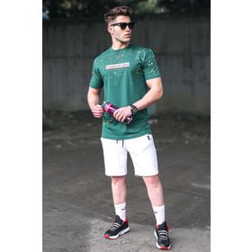Madmext 5814 Erkek Baskılı Yeşil T-shirt