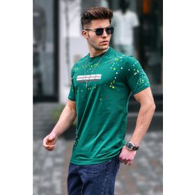 Madmext 5814 Erkek Baskılı Yeşil T-shirt