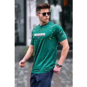 Madmext 5814 Erkek Baskılı Yeşil T-shirt