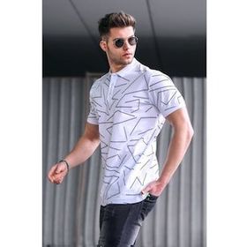 Madmext 5817 Erkek Polo Yaka Beyaz T-shirt
