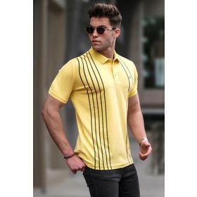 Madmext 5822 Sarı Polo Yaka Erkek T-Shirt