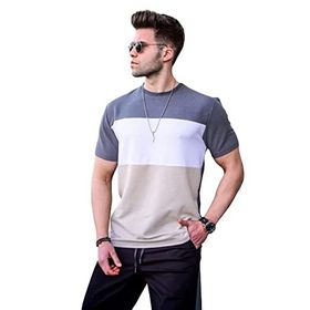 Madmext 5826 Erkek Renk Bloklu Füme T-shirt