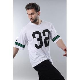 Madmext 5838 Beyaz Baskılı Oversize Erkek T-shirt