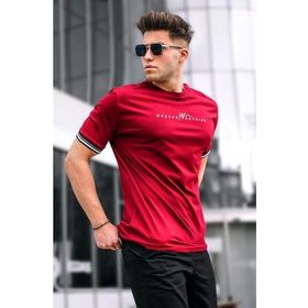 Madmext 5849 Bordo Basic Erkek Tişört