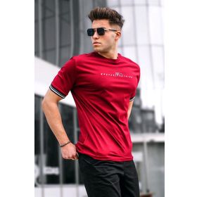 Madmext 5849 Bordo Basic Erkek Tişört