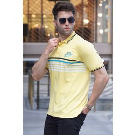 Madmext 5869 Çizgili Polo Yaka Tişört