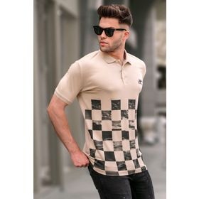 Madmext 5871Desenli Erkek Polo Yaka Tişört
