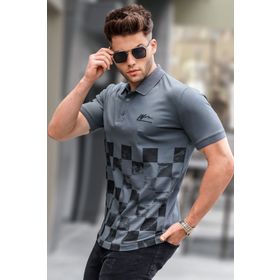 Madmext 5871Desenli Erkek Polo Yaka Tişört