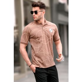 Madmext 5873 Desenli Polo Yaka Tişört
