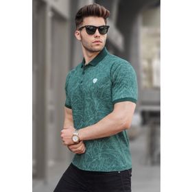 Madmext 5876 Desenli Polo Yaka Tişört