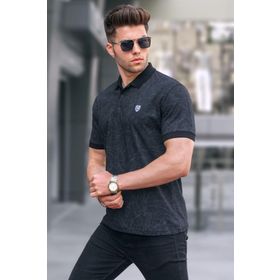 Madmext 5876 Desenli Polo Yaka Tişört