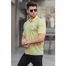 Madmext 5876 Desenli Polo Yaka Tişört
