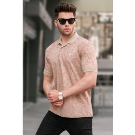 Madmext 5876 Desenli Polo Yaka Tişört