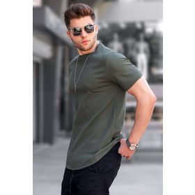 Madmext 5883 Antrasit Waffle Kumaş Basic Erkek T-shirt