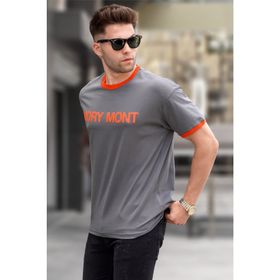 Madmext 5884 Füme Baskılı Regular Fit Erkek T-shirt