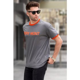 Madmext 5884 Füme Baskılı Regular Fit Erkek T-shirt