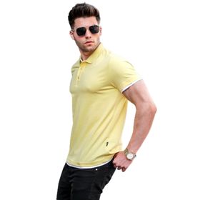 Madmext 5885 Erkek Sarı Basic Polo Yaka Tişört