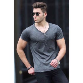 Madmext 5888 Mint Yeşili Kol Şeritli Polo Yaka Erkek T-shirt