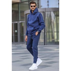 Madmext 5905 Lacivert Kapüşonlu Basic Eşofman Takımı