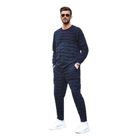 Madmext 5907 Siyah Kapitone Desenli Erkek Eşofman Takımı