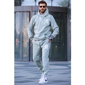Madmext 5909 Mint Yeşili Baskılı Kapüşonlu Eşofman Takımı