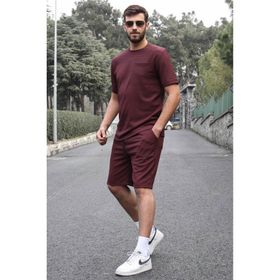 Madmext 5914 Mint Yeşili Basic Cep Detaylı Erkek Şort Takımı