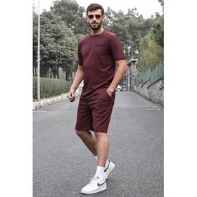 Madmext 5914 Mint Yeşili Basic Cep Detaylı Erkek Şort Takımı
