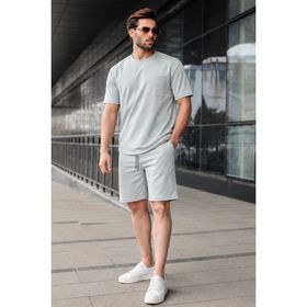 Madmext 5914 Mint Yeşili Basic Cep Detaylı Erkek Şort Takımı