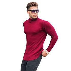 Madmext 5989 Bordo Balıkçı Yaka Erkek Kazak