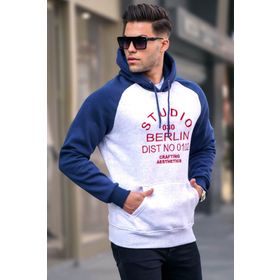 Madmext 6011 Karmelanj Erkek Nakışlı Kapüşonlu Sweatshirt