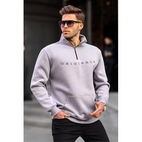 Madmext 6028 Gri Erkek Sweatshirt
