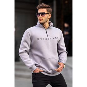 Madmext 6028 Gri Erkek Sweatshirt