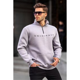 Madmext 6028 Gri Erkek Sweatshirt