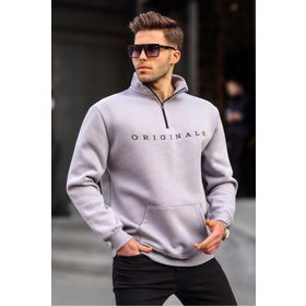 Madmext 6028 Gri Erkek Sweatshirt