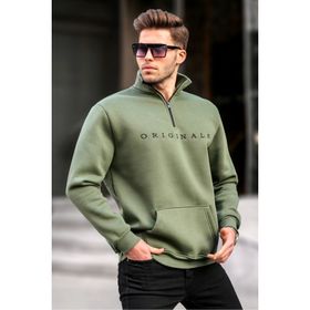 Madmext 6028 Haki Erkek Sweatshirt