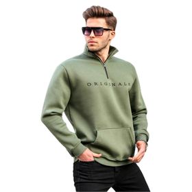 Madmext 6028 Haki Erkek Sweatshirt