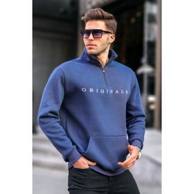 Madmext 6028 Lacivert Erkek Sweatshirt