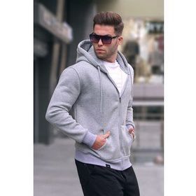 Madmext 6033 Bordo Kapüşonlu Regular Fit Erkek Sweatshirt