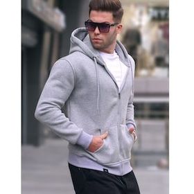 Madmext 6033 Bordo Kapüşonlu Regular Fit Erkek Sweatshirt