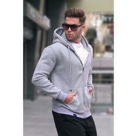Madmext 6033 Bordo Kapüşonlu Regular Fit Erkek Sweatshirt