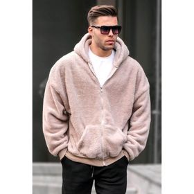 Madmext 6049 Bej Erkek Sweatshirt
